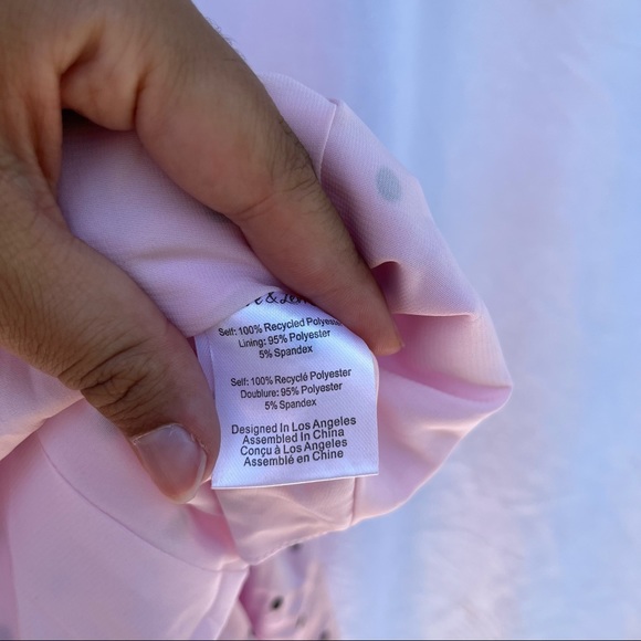 NWT FOR LOVE & LEMONS X Revolve Celeste Moire Top In Blush. - Picture 8 of 9